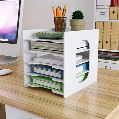 Natwind 5-Tier Desk Paper & A4 Holder