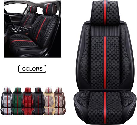 OASIS AUTO Seat Covers Faux Leather - OS-007 Black