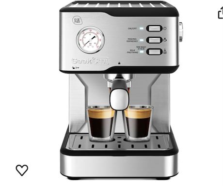Geek Chef Espresso Machine 20 Bar Pump Pressure Cappuccino latte Maker Coffee Ma