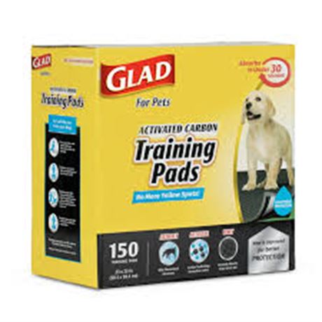 Glad Charcoal Odor Puppy Pads, 150 Ct