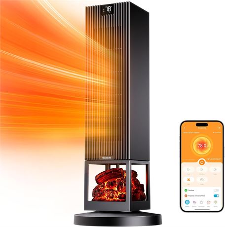 GoveeLife Smart Heater, 80Oscill,1500W, Safe