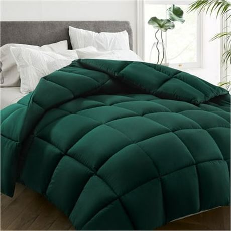 Green Full Comforter, Quilted Duvet Insert