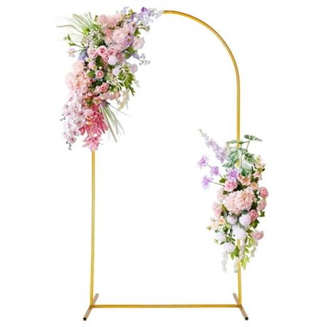 Gold Metal Chiara Arch Stand, 6.6 FT