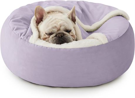 Lesure Medium Dog Bed with Cover Cave 26"
