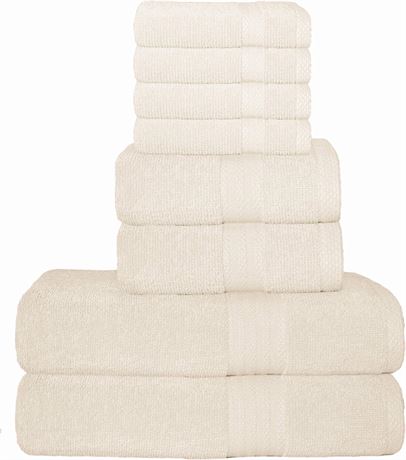 GLAMBURG Towel Set, Bath 27x54, Hand 16x28