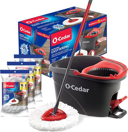 O-Cedar Spin Mop & Bucket + 3 Extra Refills