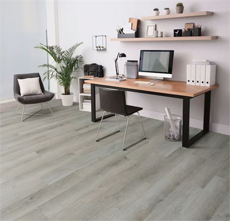 Style Selections Slate Oak Gray 6-mil x 6-in W x 36-in L LVP Flooring 1064 sqft