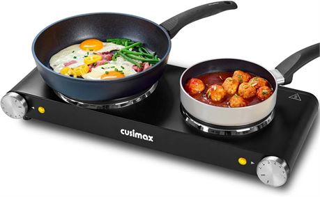 CUSIMAX 1800W Double Hot Plates Cooktop