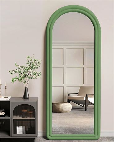 Floor Mirror with Stand, 63"x24" -Green