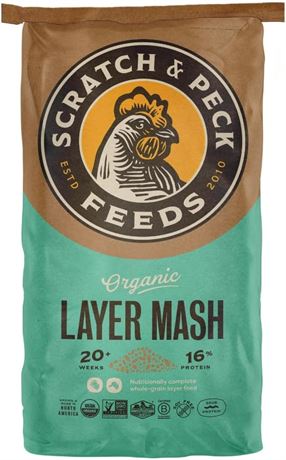 Organic Layer Mash Chicken Feed - 25lbs