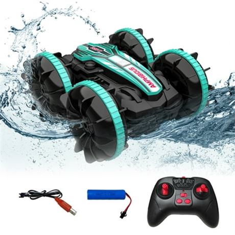 RC Car & Boat, 2.4GHz 4WD, Land-Water-Green