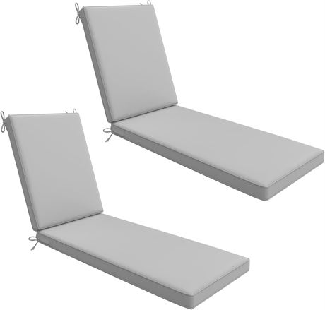 Lounge Cushions Set of 2, 80x26x3, Grey