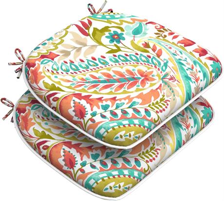 Set of 2 Outdoor Chair Cushions, 17"x16".
