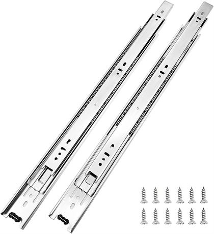 10 Pairs, 22 Inch Drawer Slides, Zinc Plated