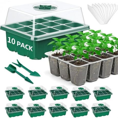 Seed Starter Kit, 10pk, 120 Cells, Mini Green