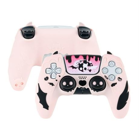 GeekShare PS5 Controller Skin Set-Pink Skull