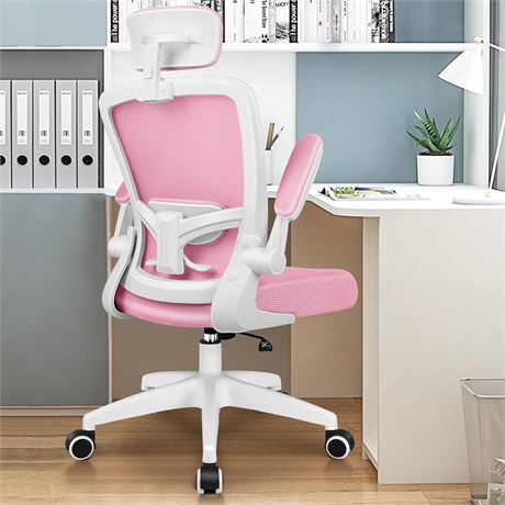 FelixKing Ergonomic Chair, High Back, Pink