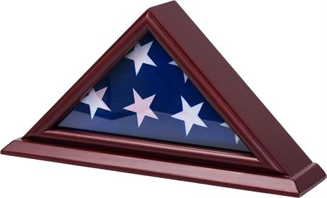 3'x5' Flag Case, Solid Wood, Cherry Finish