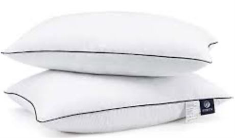 2 Pack Bed Pillows, Hypoallergenic Plush Fill