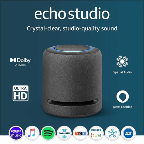 Echo Studio - Dolby Atmos, Alexa | Charcoal