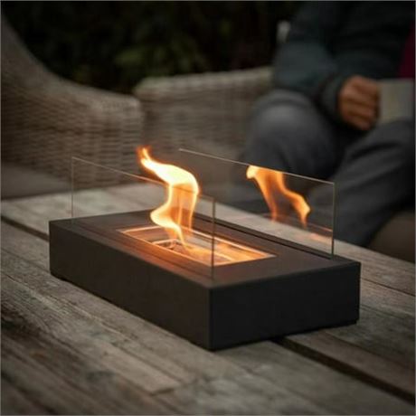 TNYI Black Portable Mini Tabletop Fire Pit