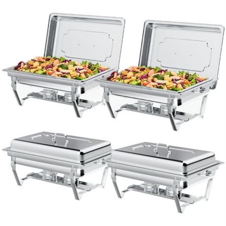 TINANA 8QT Stainless Steel Chafing Dish 4Pk