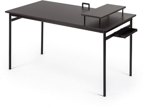 Zinus Tresa Desk, Espresso, Large, Black