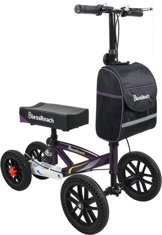 BlessReach All Terrain Knee Scooter (Purple)