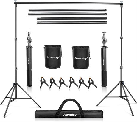 Aureday 10x7Ft Backdrop Stand Kit, 7x10FT