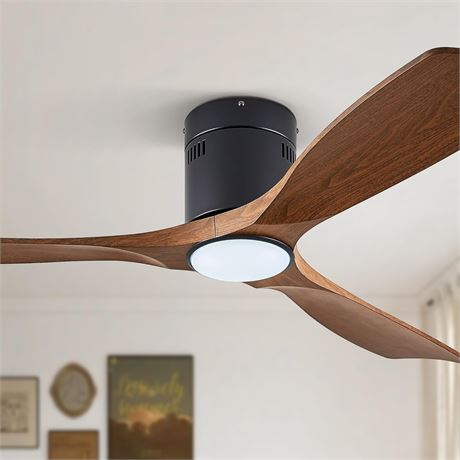 52" Ceiling Fans with Lights, Remote, 3 LEDs
